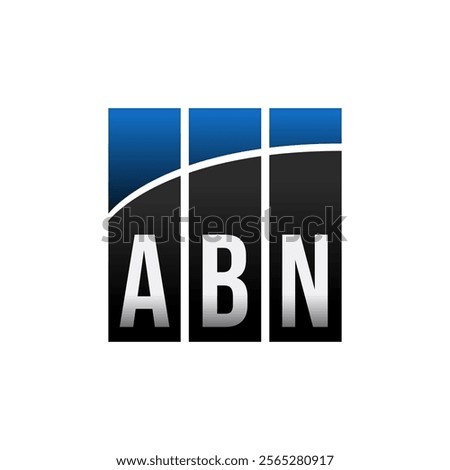 ABN three bars business logo template black blue	