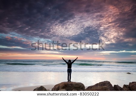 Similar – Image, Stock Photo life Belief Hope Dusk