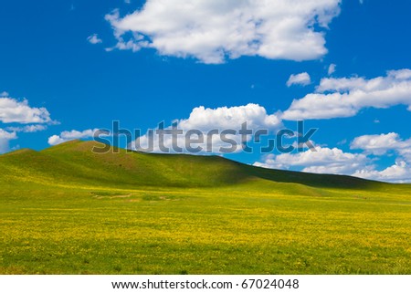 Landscape of grassland in Inner Mongolia of China