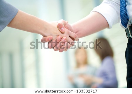 Businesswoman doing an agreement