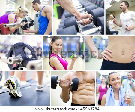 collage of images healthy lifestyle