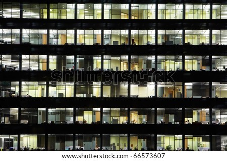 Similar – Image, Stock Photo Multi storey building glass on the ground floor