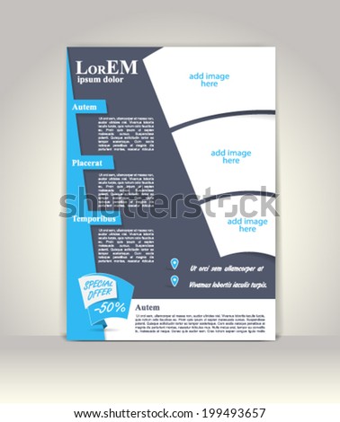 Flyer, brochure or magazine cover template