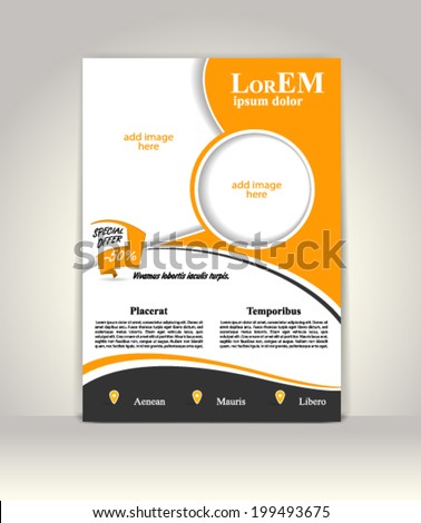 Flyer, brochure or magazine cover template