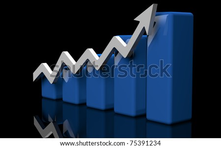 business finance chart, diagram, bar, graphic up