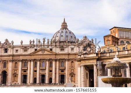 St. Peter\'s Basilica, St. Peter\'s Square, Vatican City.
