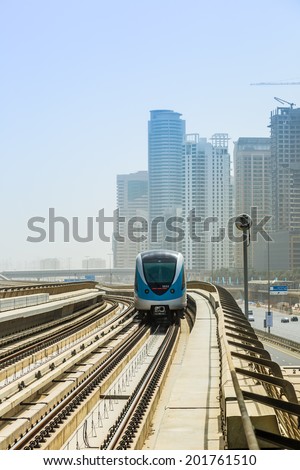 DUBAI, UAE - NOVEMBER 14 - The construction cost of the Dubai Metro project has shot up by about 80 per cent from the original US$ 4.2 billion to US$ 7.6 billion on November 14, 2012.