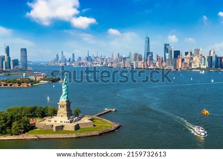 Similar – Image, Stock Photo View of Statue of Liberty from ferry