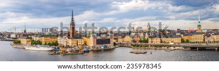 STOCKHOLM, SWEDEN - JULY 31: Gamla Stan, the old part of Stockholm, Sweden on July 31, 2014