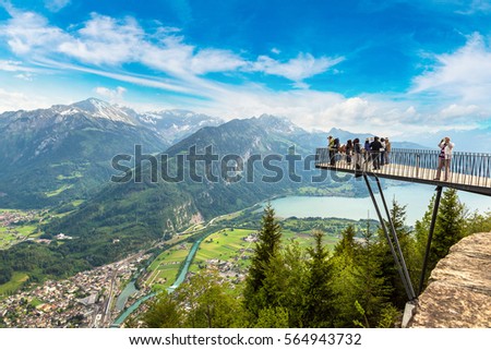 Similar – Image, Stock Photo Interlaken from above