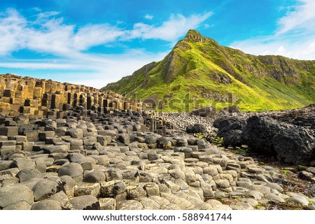 Giant's Causeway in a beautiful summer day, Northern Ireland Сток-фото © 