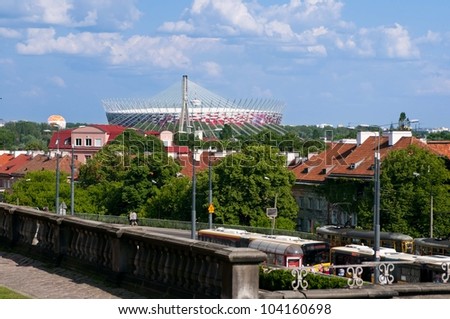 WARSAW, POLAND - MAY 26: Warsaw National Stadium on May 25, 2012 in Warsaw, Poland. The National Stadium will host the opening match of the UEFA Euro 2012.