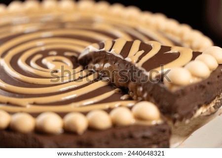 Similar – Image, Stock Photo Salted caramel chocolate cookies on ceramic plate