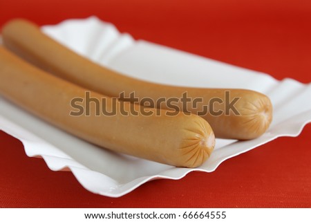 Sausages on Disposable Plate