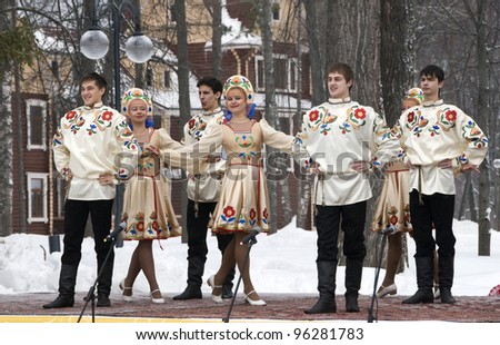 MOSCOW - FEBRUARY 25:  Russian ensemble concert 