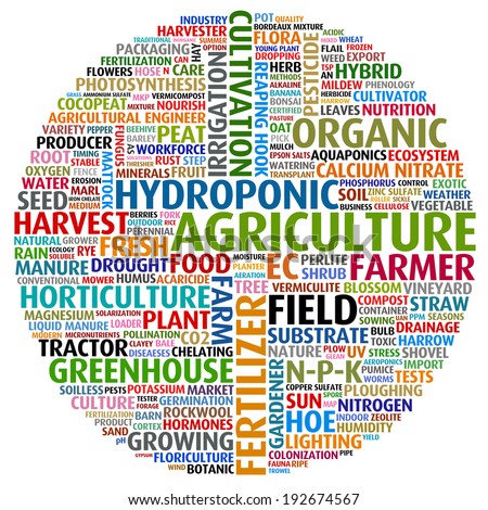 agricultural words collage