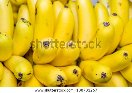 Bunch Of Ripe Bananas At A Street Market of Ecuador
