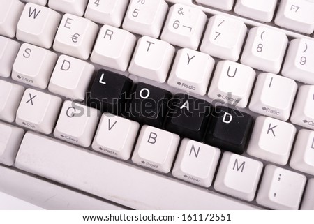 Word JOB written with black keys on computer keyboard.