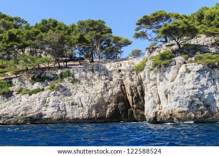 Calanques coast near Cassis in Provence, Southern France