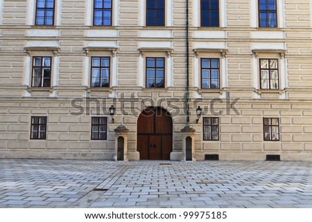 Vienna Hofburg Palace - Entrance Door in Inner Square (Innerer Burghof)