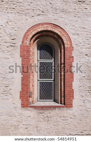 Arched window of church