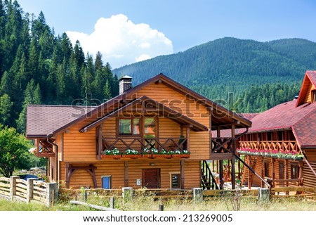 Hotel in Carpathian Mountains. Ukraine.
