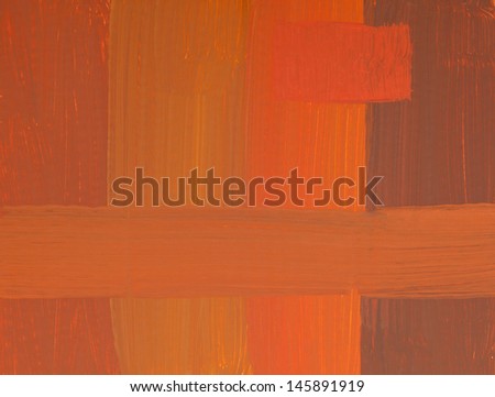 Rust toned grunge abstract painting on canvas