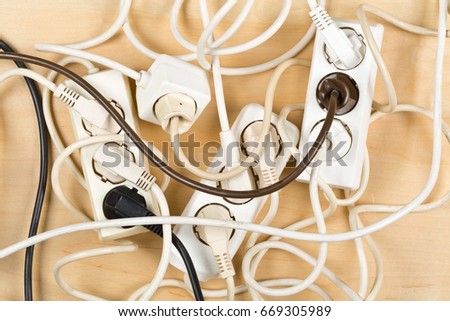 Similar – Image, Stock Photo cord Chaos Muddled Cable