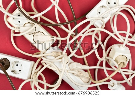 Image, Stock Photo cord Chaos Muddled Cable