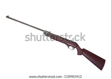 retro pneumatic air rifle isolated on white background