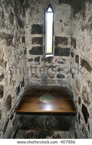 Medieval latrine in the Tower of London