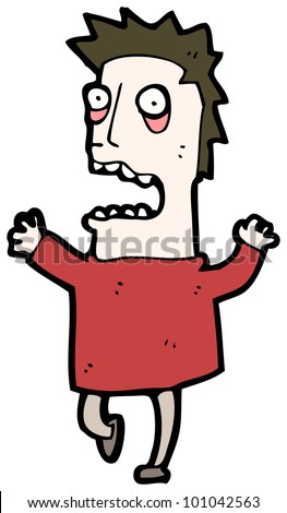 Cartoon Scared Man Stock Photo 101042563 : Shutterstock