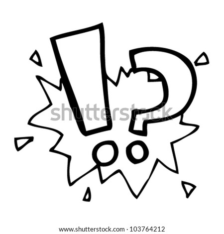 Cartoon Question And Exclamation Mark Stock Vector Illustration ...