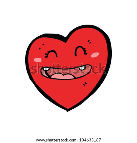 Funny Love Heart Cartoon Character Stock Vector Illustration 104635187 ...