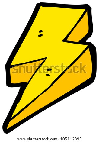 Cartoon Lightning Bolt Stock Photo 105112895 : Shutterstock