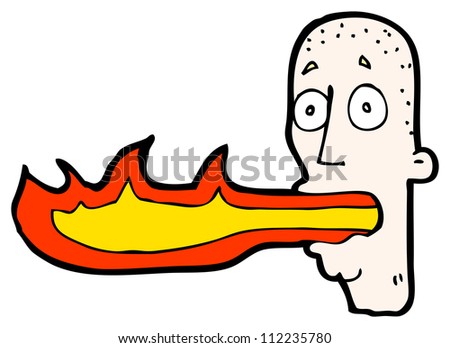 Man Breathing Fire Cartoon Stock Photo 112235780 : Shutterstock