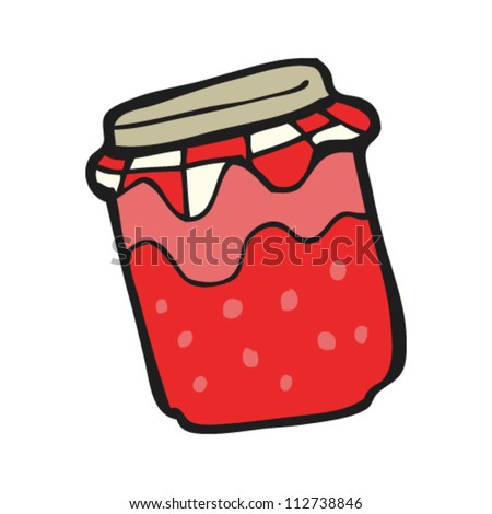 Cartoon Jam Jar Stock Vector Illustration 112738846 : Shutterstock