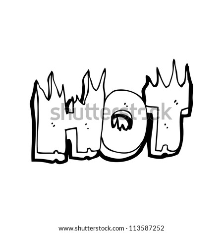 Cartoon Word Hot Stock Photo 113587252 : Shutterstock