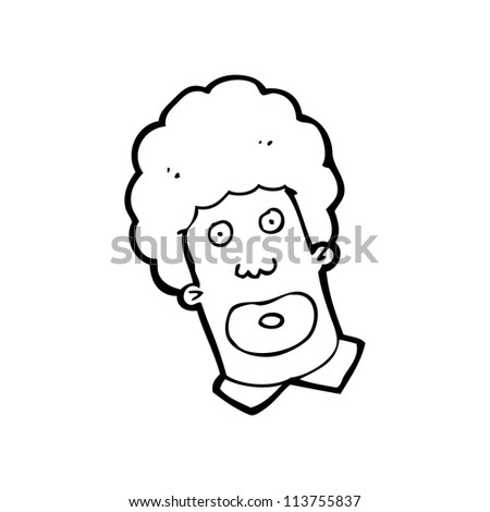 Cartoon Man With Big Hair Stock Photo 113755837 : Shutterstock