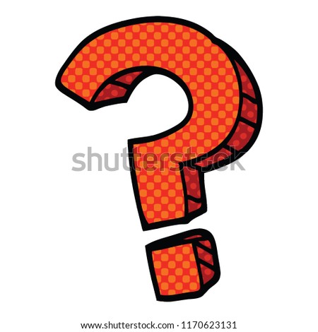 comic book style cartoon question mark