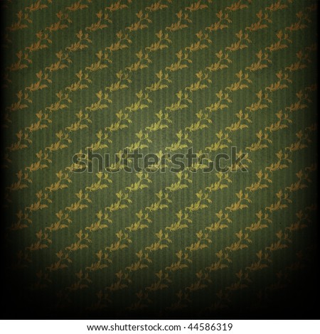 Green wallpaper backdrop (fades to black on 3 sides).