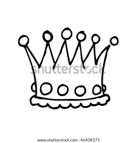 Child'S Drawing Of A Crown Stock Vector Illustration 46408375 ...