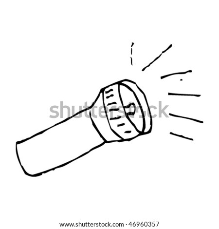 Quirky Ink Drawing Of A Torch Stock Vector Illustration 46960357 ...