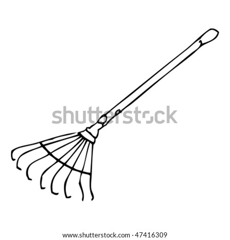 Drawing Of A Rake Stock Vector 47416309 : Shutterstock