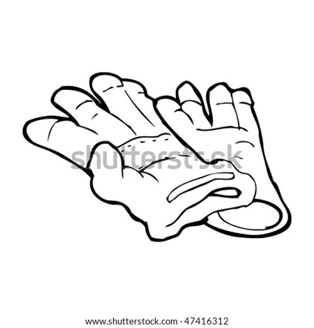 Drawing Of Gloves Stock Vector Illustration 47416312 : Shutterstock