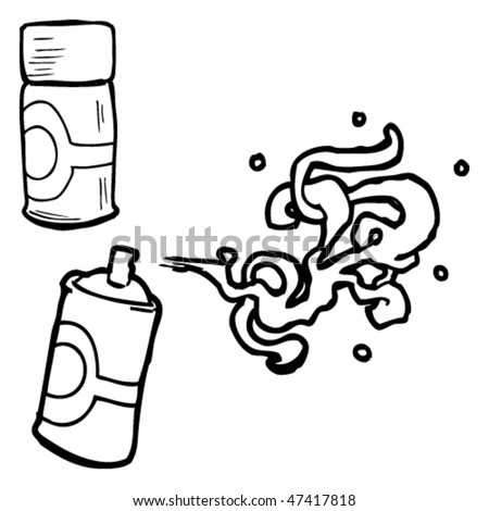 Drawing Of Spray Paint Can Stock Vector Illustration 47417818 ...