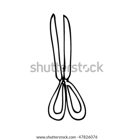 Drawing Of A Pair Of Scissors Stock Vector Illustration 47826076 ...