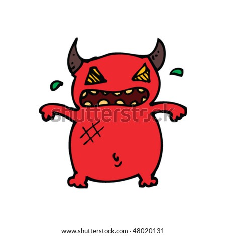 Little Devil Drawing Stock Vector Illustration 48020131 : Shutterstock