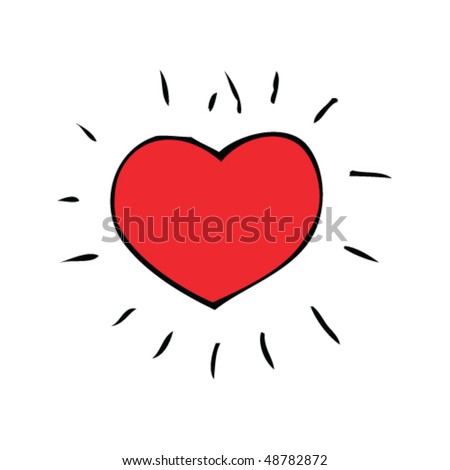 Heart Drawing Stock Vector Illustration 48782872 : Shutterstock