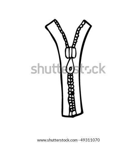 Quirky Drawing Of A Zip Stock Vector Illustration 49311070 : Shutterstock